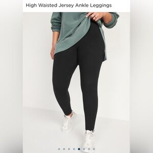 NWT Old Navy High Waisted Jersey Ankle Leggings For Women 2 colors